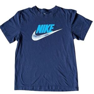 Nike Dark Blue Tee with Light Blue Logo